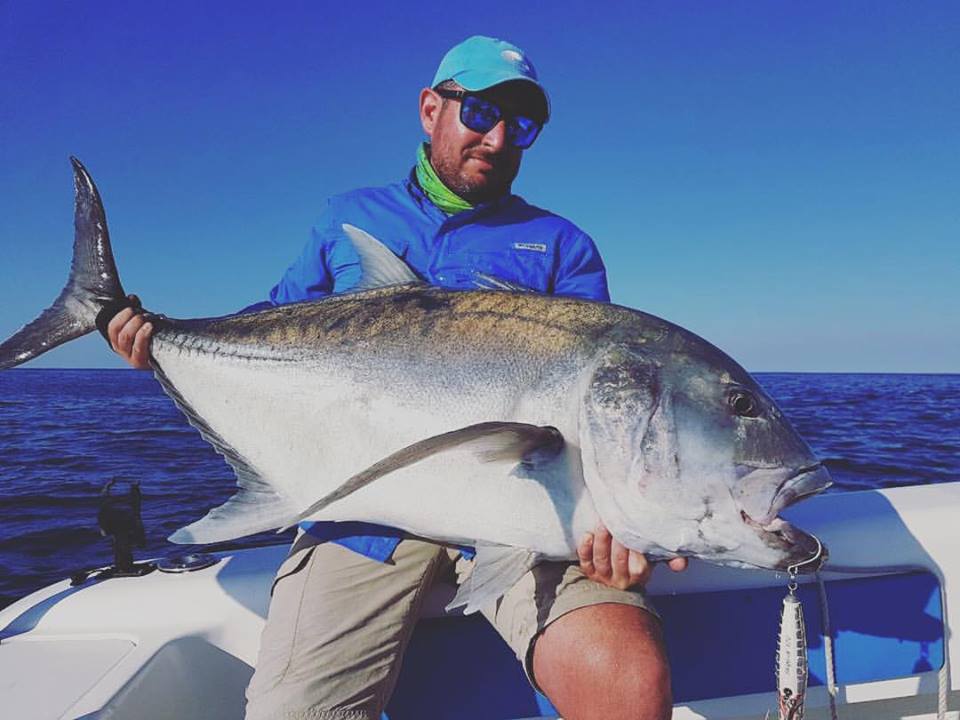 Bernard Conradie caught this real nice GT on popper while fishing with Morgan of Big Blue in early September….