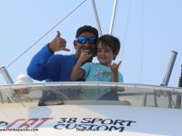 Letting Duarte Jnr. take the wheel on top and showing him all the instruments and the ropes…