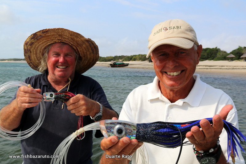 Ian & Brian – On their second trip to Bazaruto looking for Big fish, Brian & Ian from New Zealand showing the jewels that got them the 2 fish up to 550 pounds a few days ago aboard VAMIZI.