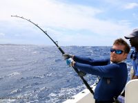 It was not a Big Fish but it certainly felt like it on the gear we hooked it and in 25 knots plus. Awesome adventure for over 2 hours with Emmet doing the honours on the rod and a brilliant job as usual!