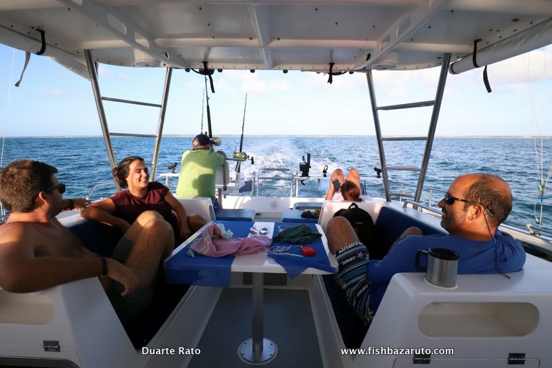 Waiting for the Yellowfin Tuna bite aboard the ever comfortable 38ft SuperCat