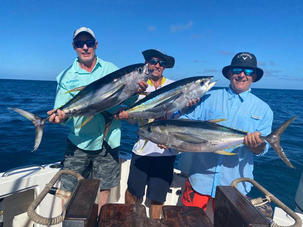 There was some good YFT fishing to be had around new year and Roger MacDonald, fishing aboard his Alladin´s out of Inhassoro, made sure to cash in with some multiple strikes up north. YFT should come thick now as we approach the end of February and into early winter.