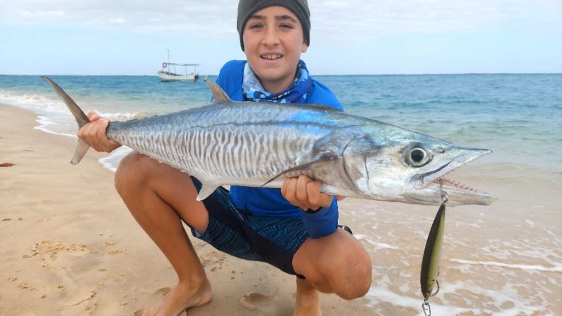 Couta off the beach TODAY 2 August 2025 by Duarte at BD Point in Mozambique