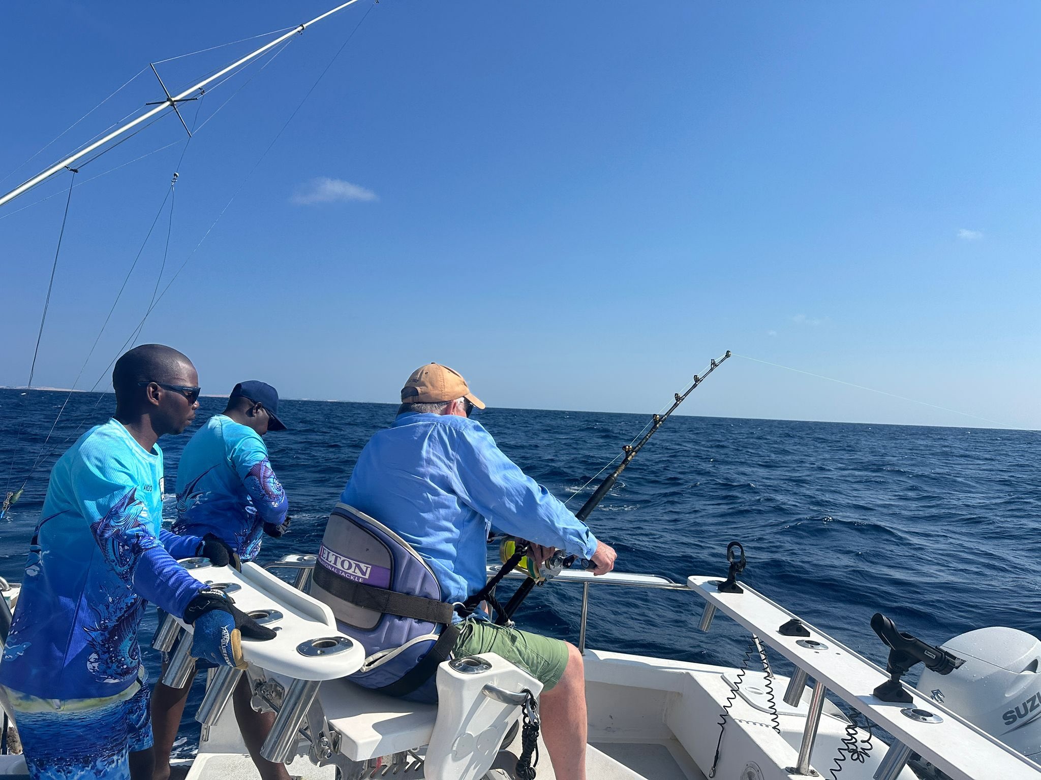 First Marlin for 74 year old Chris Murphy had been on a quest to catch a Marlin since his honeymoon in Kenya 43 years ago