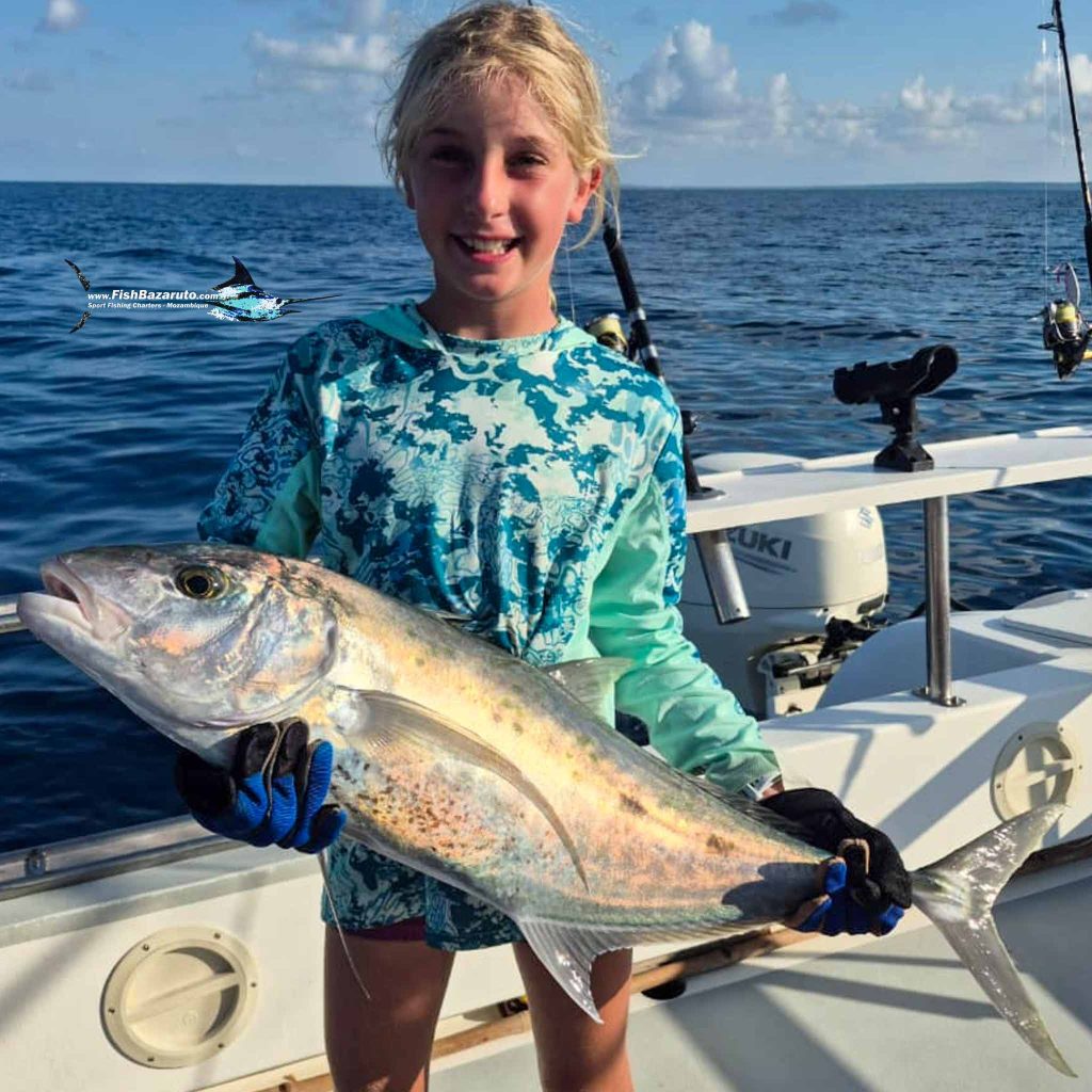 Fishing Bazaruto with the kids - amberjack