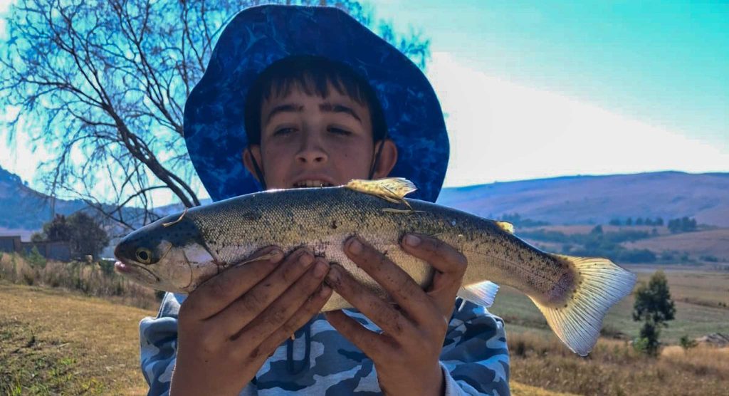 Duarte Jnr and a Drakensberg trout