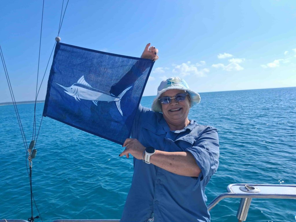 First Marlin for Kim with FishBazaruto